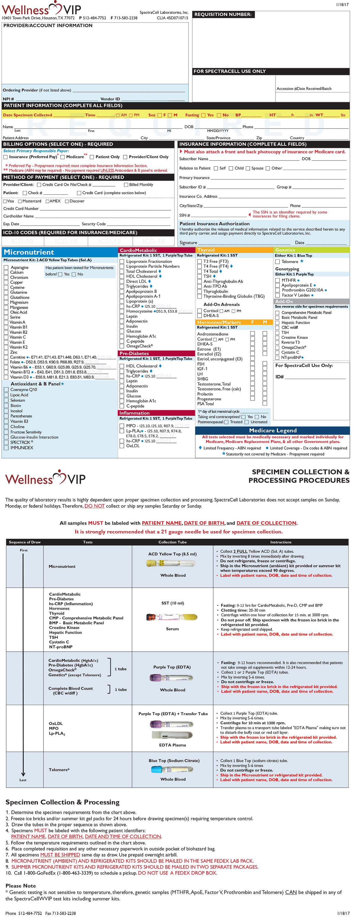 WVIP Test Menu